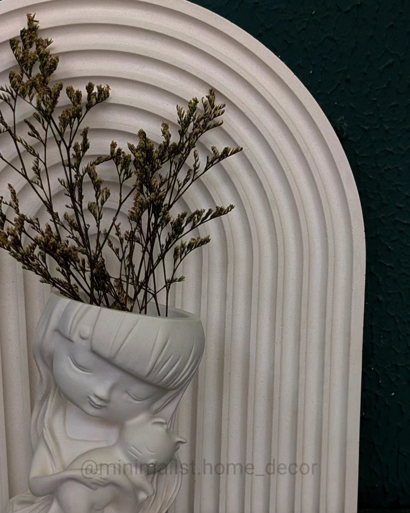 Girl Hugging Cat Sculpture